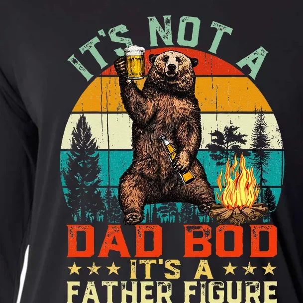 Its Not A Dad Bod Its A Father Figure Funny Bear Fathers Cooling Performance Long Sleeve Crew