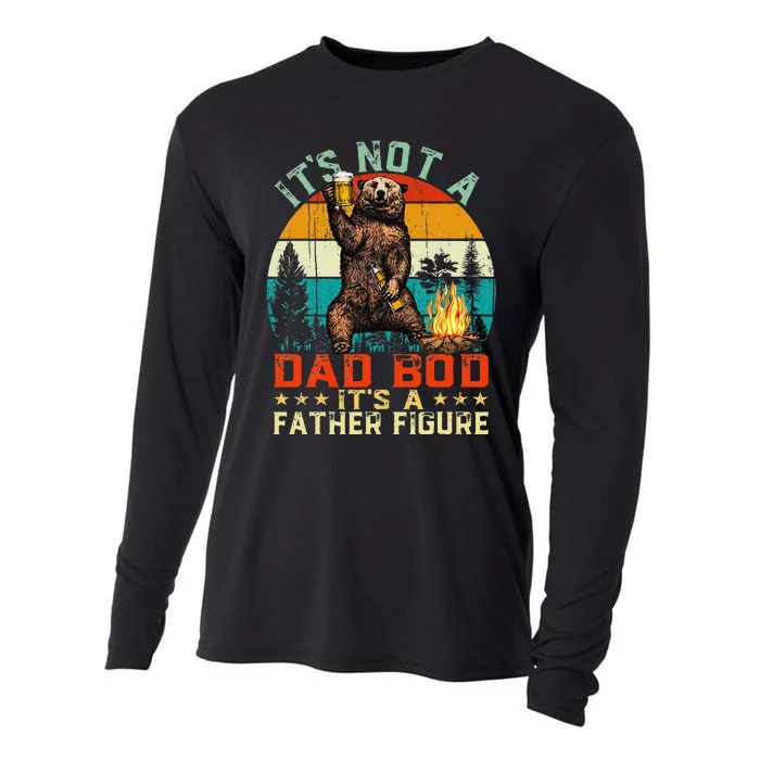 Its Not A Dad Bod Its A Father Figure Funny Bear Fathers Cooling Performance Long Sleeve Crew