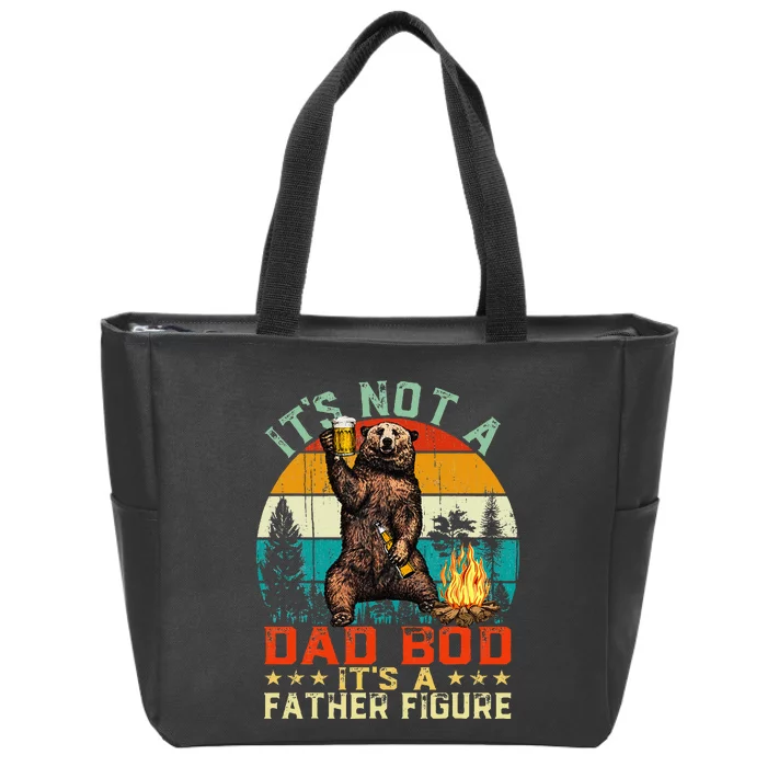 Its Not A Dad Bod Its A Father Figure Funny Bear Fathers Zip Tote Bag