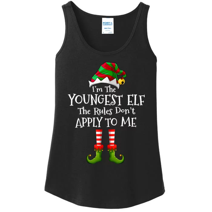 IM Not An Elf Im Just Short Funny Christmas Matching Family Ladies Essential Tank