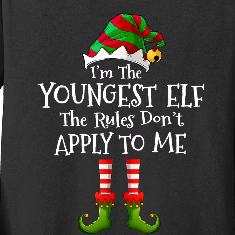 IM Not An Elf Im Just Short Funny Christmas Matching Family Kids Long Sleeve Shirt