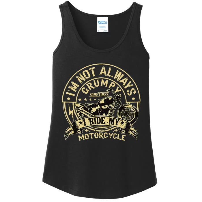 IM Not Always Grumpy Sometimes IM On My Motorcycle Ladies Essential Tank