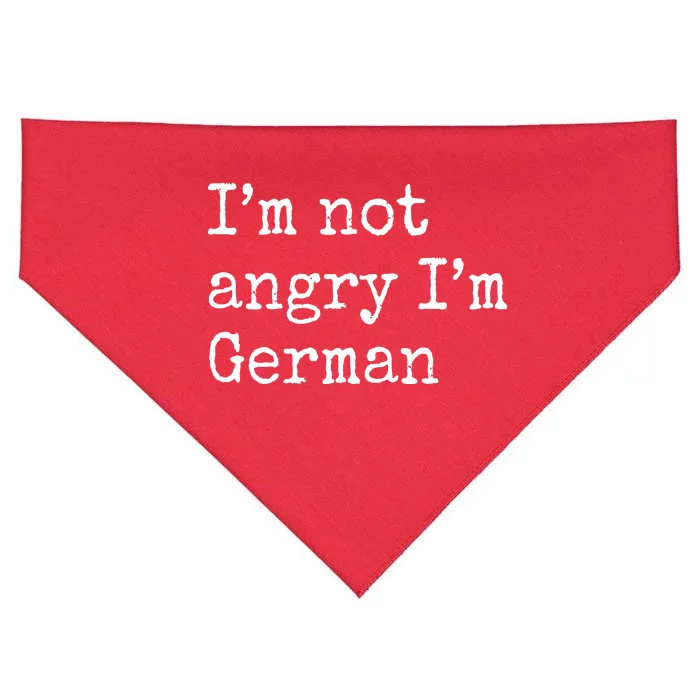 Im Not Angry Im German Funny Oktoberfest USA-Made Doggie Bandana