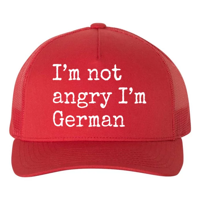 Im Not Angry Im German Funny Oktoberfest Yupoong Adult 5-Panel Trucker Hat