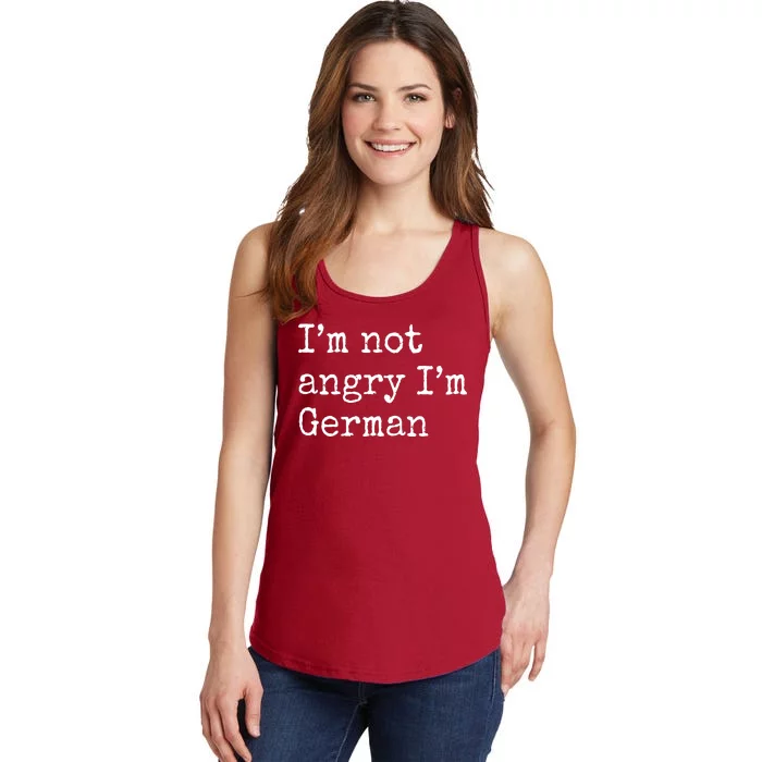 Im Not Angry Im German Funny Oktoberfest Ladies Essential Tank