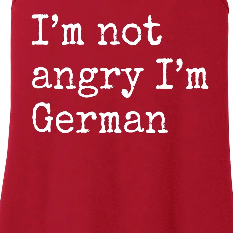 Im Not Angry Im German Funny Oktoberfest Ladies Essential Tank