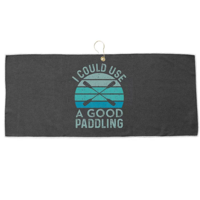 I Need A Good Paddling Funny Kayak Kayaking Large Microfiber Waffle Golf Towel