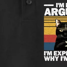 I'm Not Arguing I'm Explaining Why I'm Right Funny Cat Dry Zone Grid Performance Polo