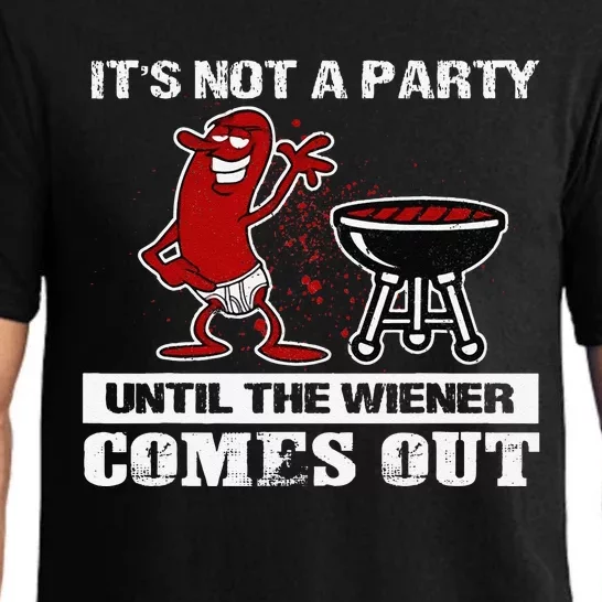 Its Not A Party Until The Wiener Comes Out Hot Dog BBQ Pajama Set