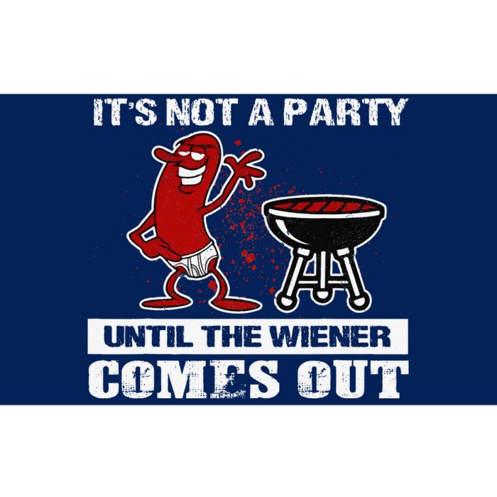 Its Not A Party Until The Wiener Comes Out Hot Dog BBQ Bumper Sticker