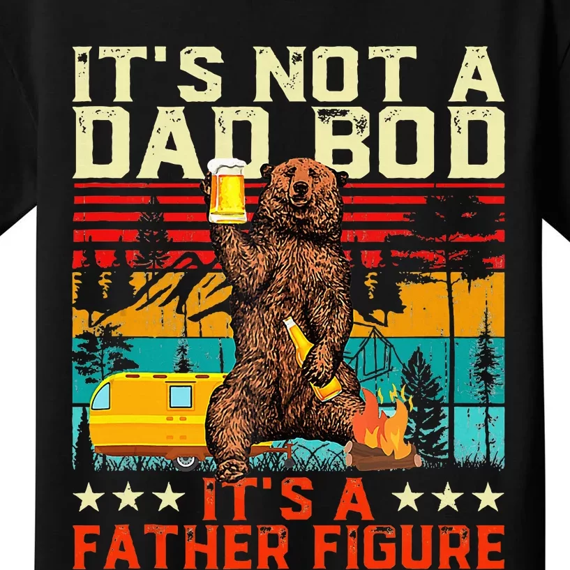 ItS Not A Dad Bod ItS Father Figure Funny Bear Beer Lovers Kids T-Shirt