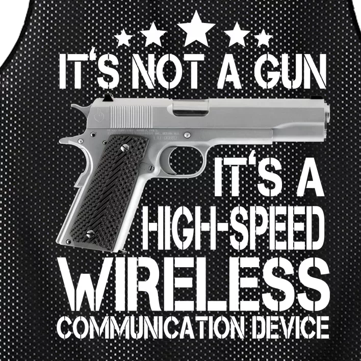 It's Not A Gun High Speed Wireless Communication Device Mesh Reversible Basketball Jersey Tank