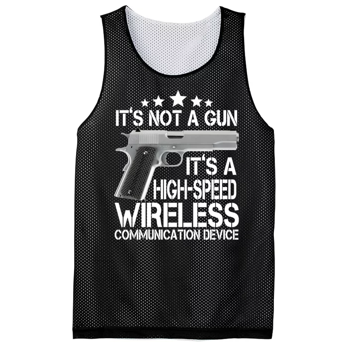 It's Not A Gun High Speed Wireless Communication Device Mesh Reversible Basketball Jersey Tank