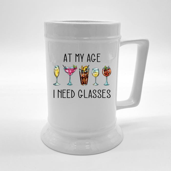 I Need A Pair Of Glasses In My Old Up Bitchs Cocktail Lover Cute Gift Front & Back Beer Stein