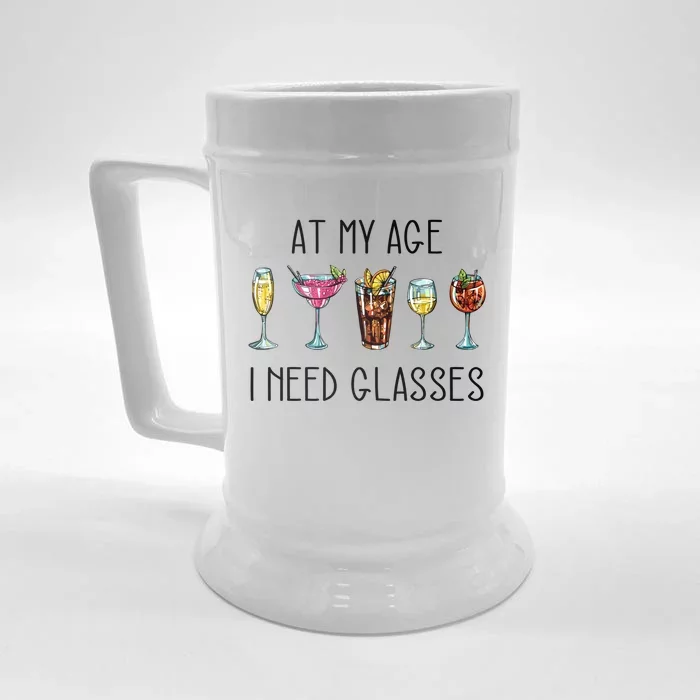 I Need A Pair Of Glasses In My Old Up Bitchs Cocktail Lover Cute Gift Front & Back Beer Stein