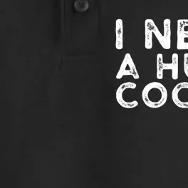 I Need A Huge Cocktail Funny Adult Humor Drinking Gift Dry Zone Grid Performance Polo