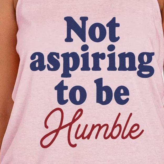 IM Not Aspiring To Be Humble Women's Knotted Racerback Tank