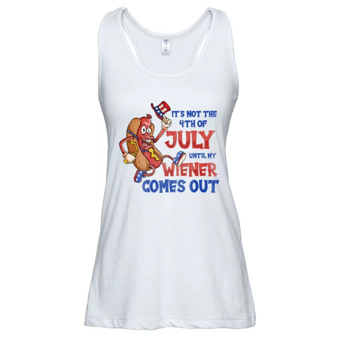 Its Not A Party Until My Wiener Comes Out 4th of July Wiener Ladies Essential Flowy Tank