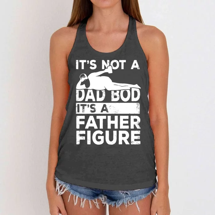 Its Not A Dad Bod Its A Father Figure Beer Lover Women's Knotted Racerback Tank