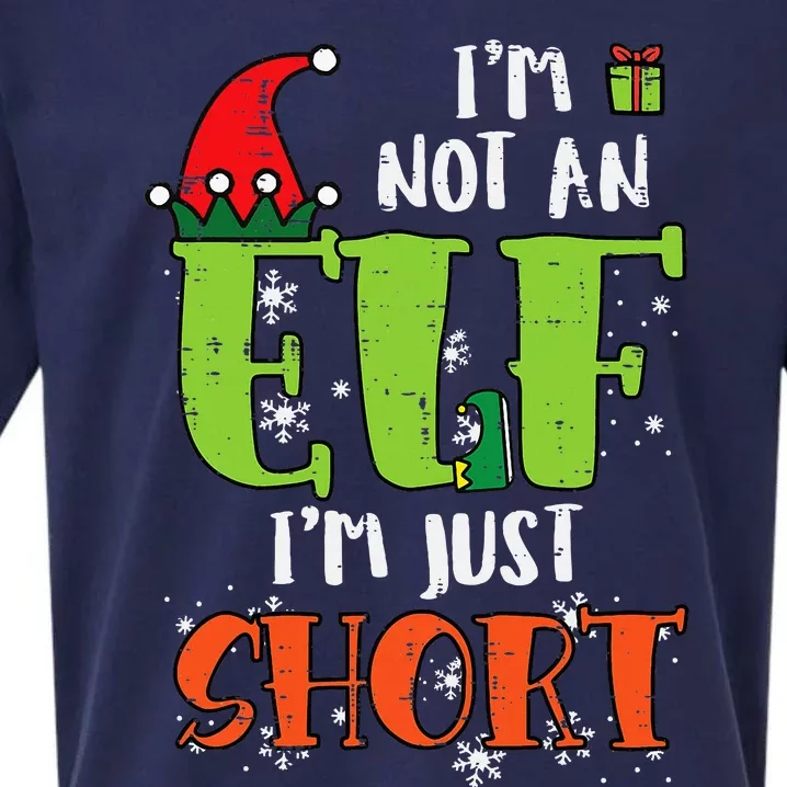 Im Not An Elf Just Short Funny Christmas Xmas Sueded Cloud Jersey T-Shirt