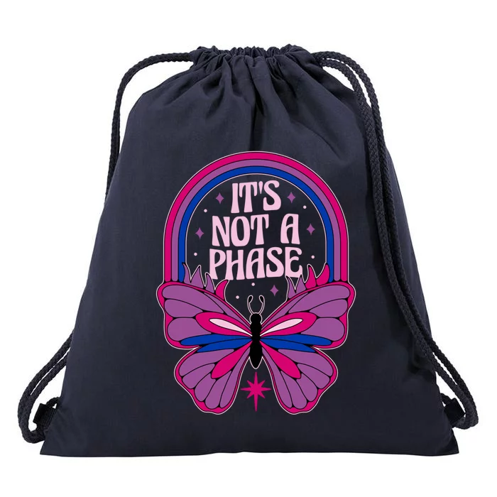 It's Not A Phase Bisexual Bi Lgbt Bisexual Pride Cute Gift Drawstring Bag