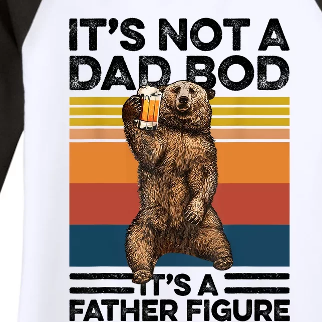 Its Not A Dad Bod Its Father Figure Bear Beer Lover Gift Women's Tri-Blend 3/4-Sleeve Raglan Shirt