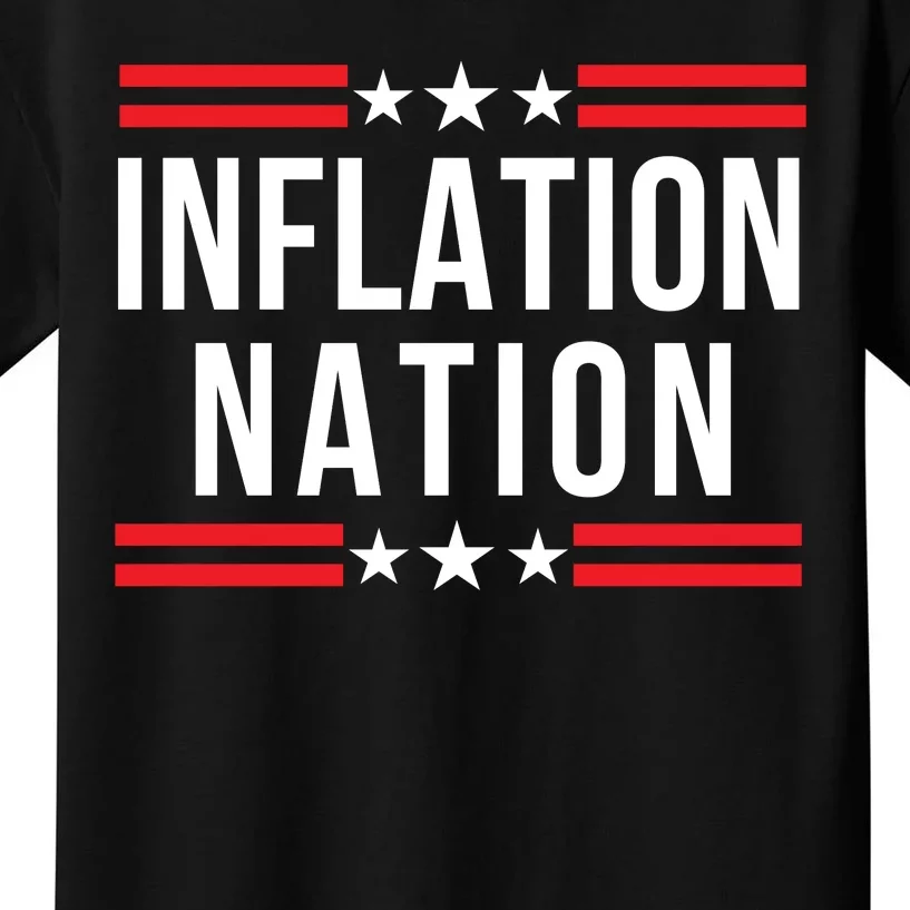 Inflation Nation American Politics Wasteful Government Spending Rising Costs Kids T-Shirt