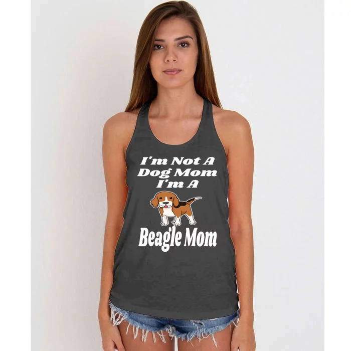 I'm Not A Dog Mom I'm A Beagle Mom Funny Puppy Lover Mother Women's Knotted Racerback Tank