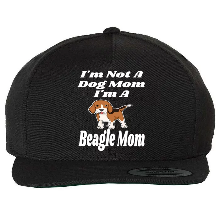 I'm Not A Dog Mom I'm A Beagle Mom Funny Puppy Lover Mother Wool Snapback Cap