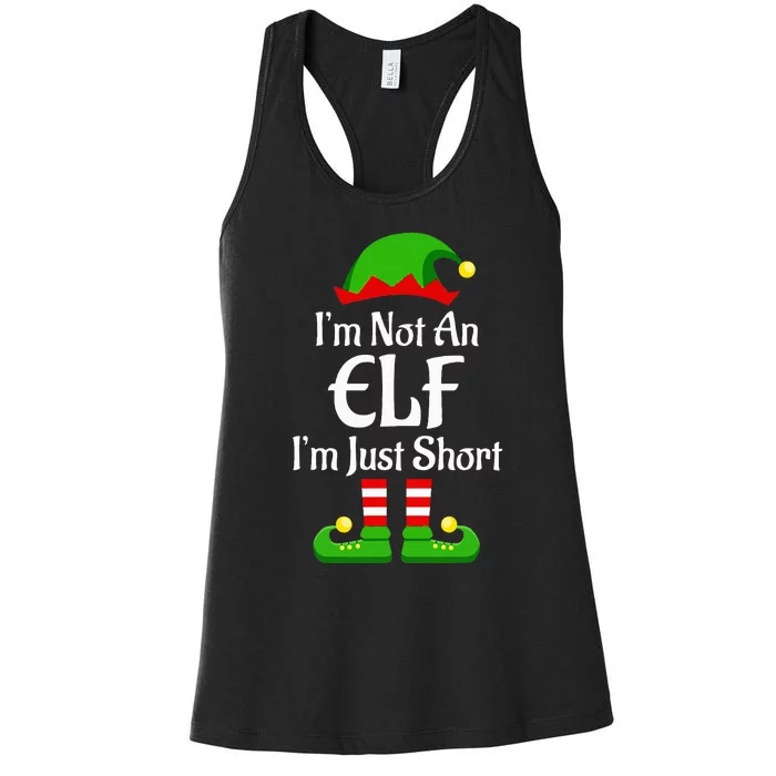 I'm Not An Elf Family Christmas Pjs Matching Women's Racerback Tank