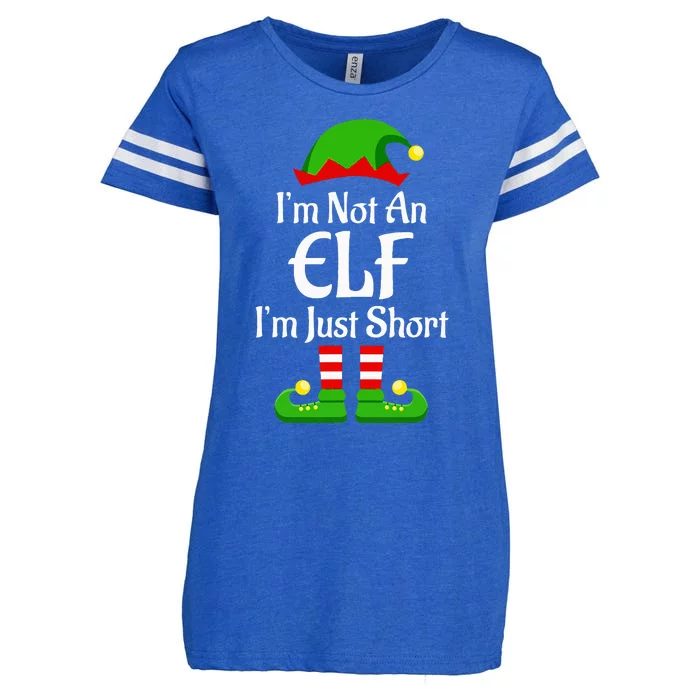 I'm Not An Elf Family Christmas Pjs Matching Enza Ladies Jersey Football T-Shirt