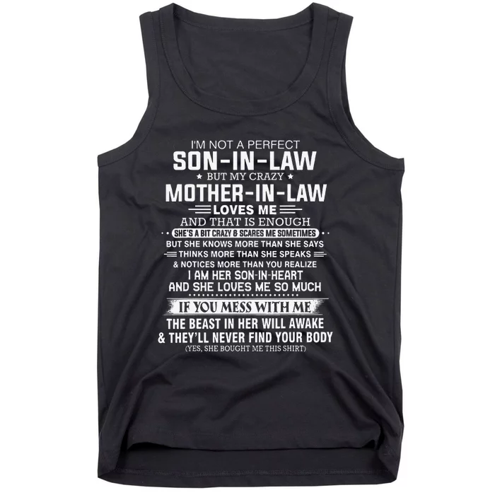 I'm Not A Perfect Soninlaw But My Crazy Motherinlaw Tank Top