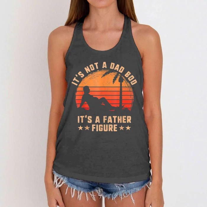 Its Not A Dad Bod Its A Father Figure Fathers Day Women's Knotted Racerback Tank