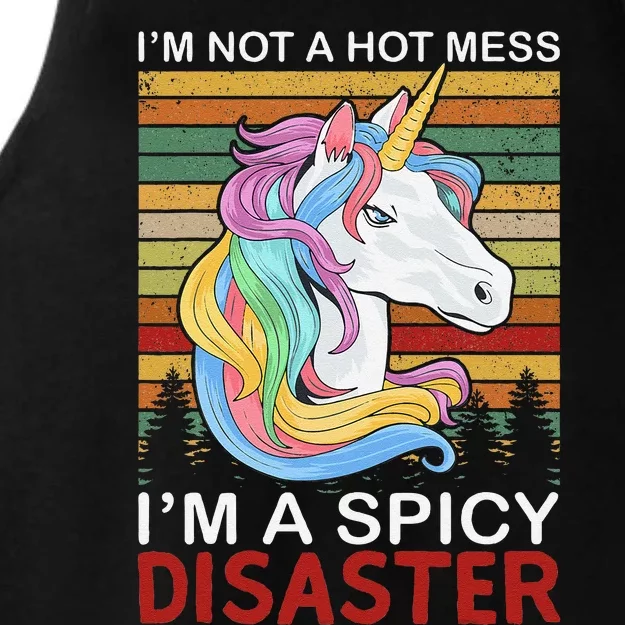 IM Not A Hot Mess IM A Spicy Disaster Ladies Tri-Blend Wicking Tank