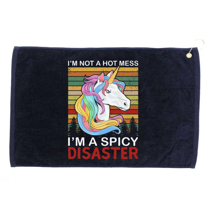 IM Not A Hot Mess IM A Spicy Disaster Grommeted Golf Towel