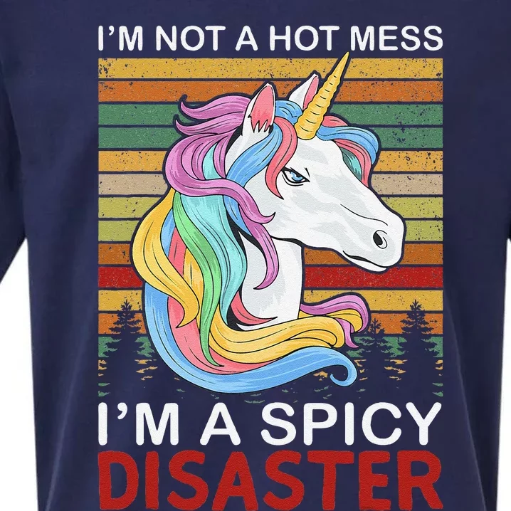 IM Not A Hot Mess IM A Spicy Disaster Sueded Cloud Jersey T-Shirt