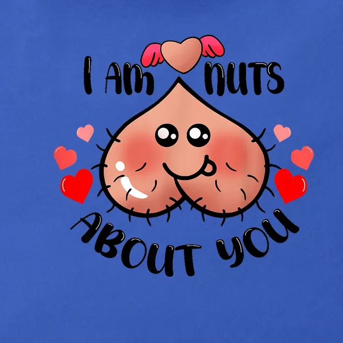 Im Nuts About You Funny Valentine Couple Funny Zip Tote Bag