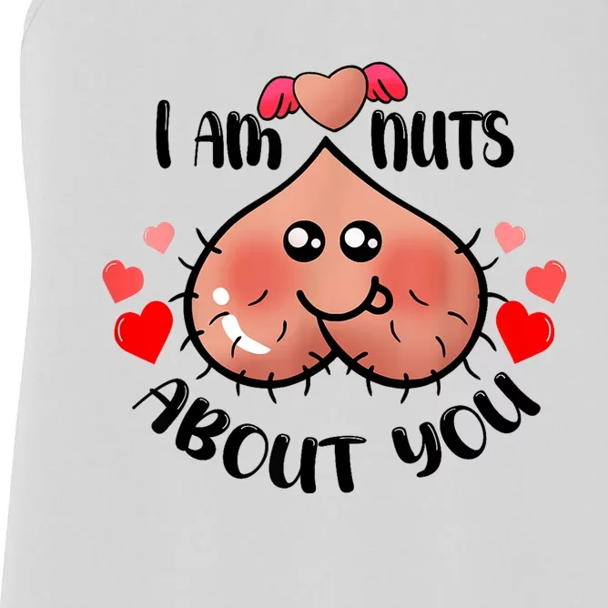 Im Nuts About You Funny Valentine Couple Funny Women's Racerback Tank