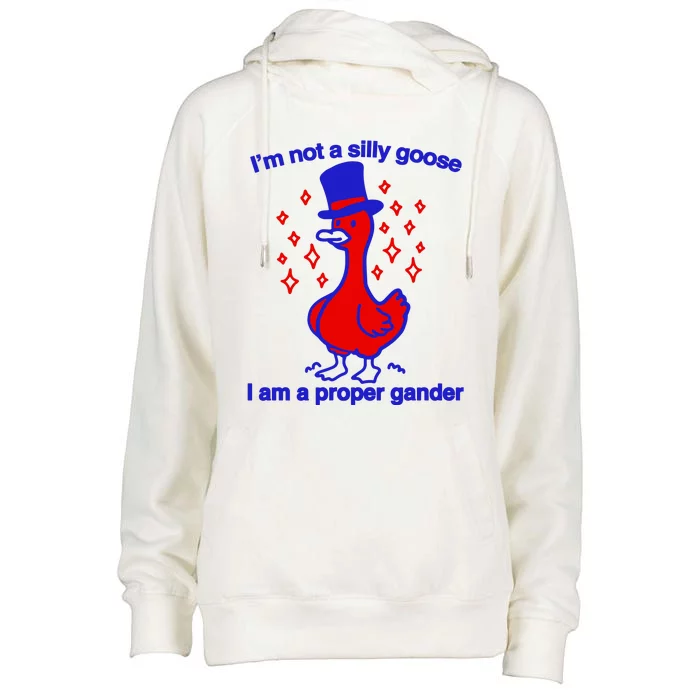 I’M Not A Silly Goose I Am A Proper Gander Womens Funnel Neck Pullover Hood