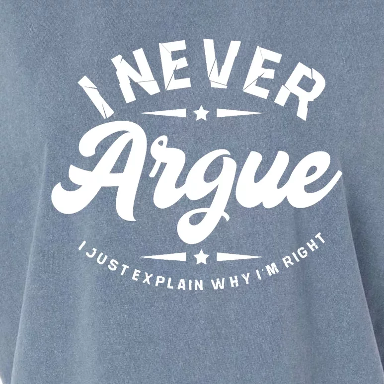 I Never Argue I Just Explain Why In Right Garment-Dyed Women's Muscle Tee