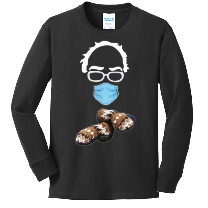 Inauguration Bernie Sanders Mittens Kids Long Sleeve Shirt