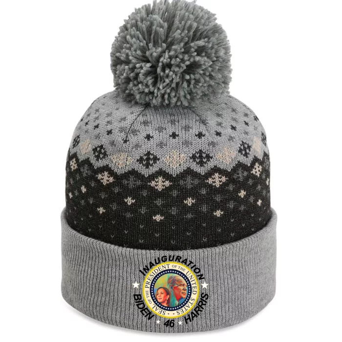 Inauguration Biden Harris 46th Seal The Baniff Cuffed Pom Beanie