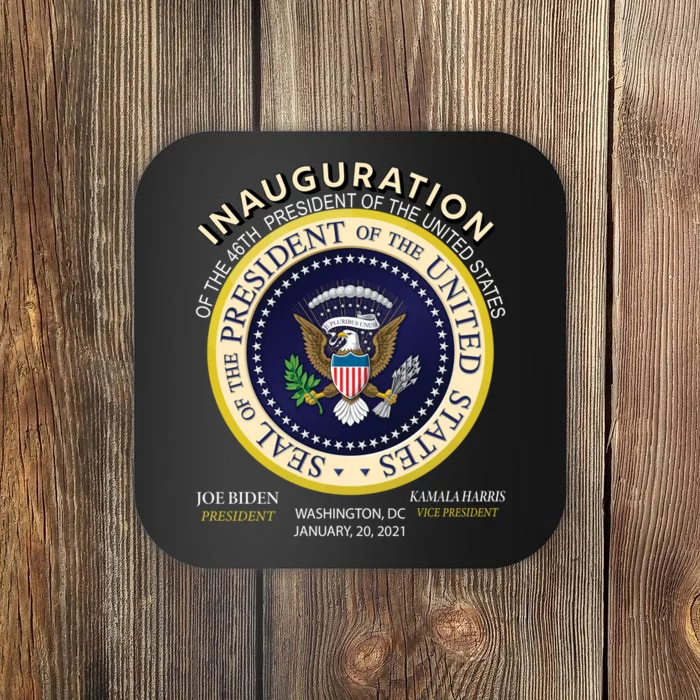 Inauguration Day 46th President Biden Harris 2021 Coaster