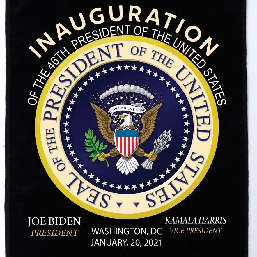 Inauguration Day 46th President Biden Harris 2021 Platinum Collection Golf Towel