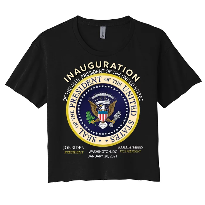 Inauguration Day 46th President Biden Harris 2021 Women's Crop Top Tee