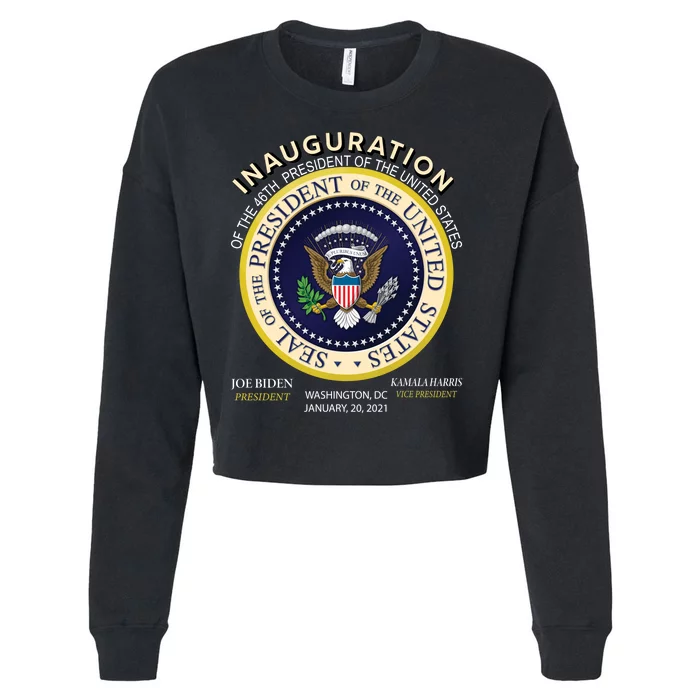 Inauguration Day 46th President Biden Harris 2021 Cropped Pullover Crew