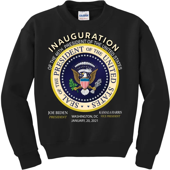 Inauguration Day 46th President Biden Harris 2021 Kids Sweatshirt