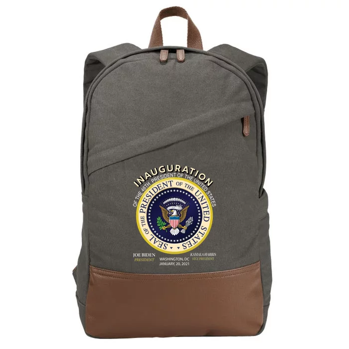 Inauguration Day 46th President Biden Harris 2021 Cotton Canvas Backpack