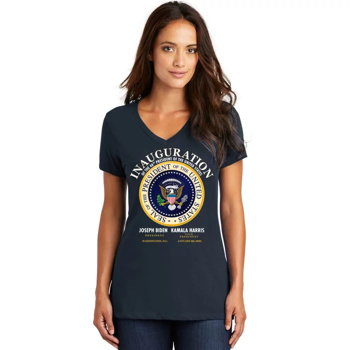 Inauguration Of The 46th President Joe Biden and Kamala Harris 2021 Women's V-Neck T-Shirt