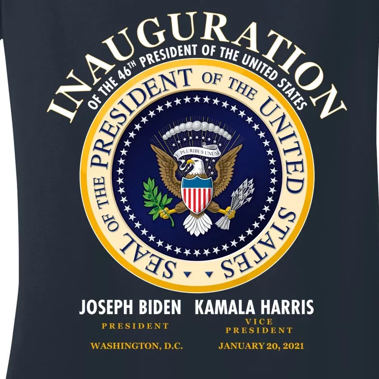 Inauguration Of The 46th President Joe Biden and Kamala Harris 2021 Women's V-Neck T-Shirt